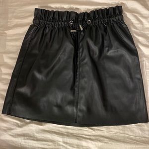 Vero moda leather mini skirt with silver hardware